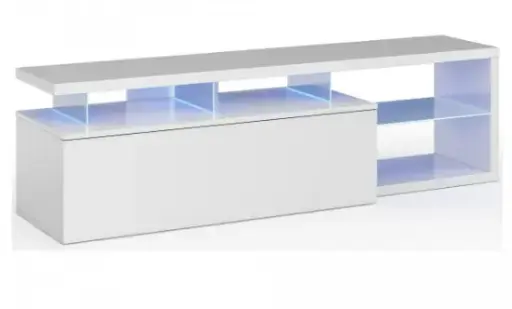BLUE-TECH MEUBLE TV LED BLANC