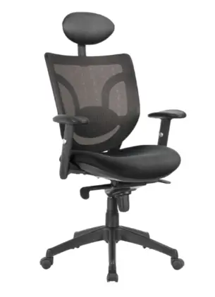 FAUTEUIL PRESIDENT SIMON EN MESH NOIR