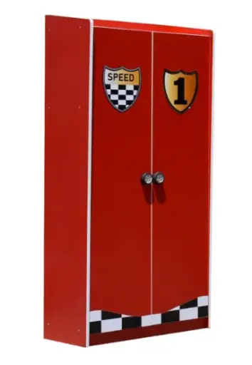 RACING CAR ARMOIRE 2 PORTES ROUGE