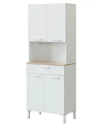 KIRA BUFFET DE CUISINE CANADIAN BLANC 4 PORTES+1 TIRROIR